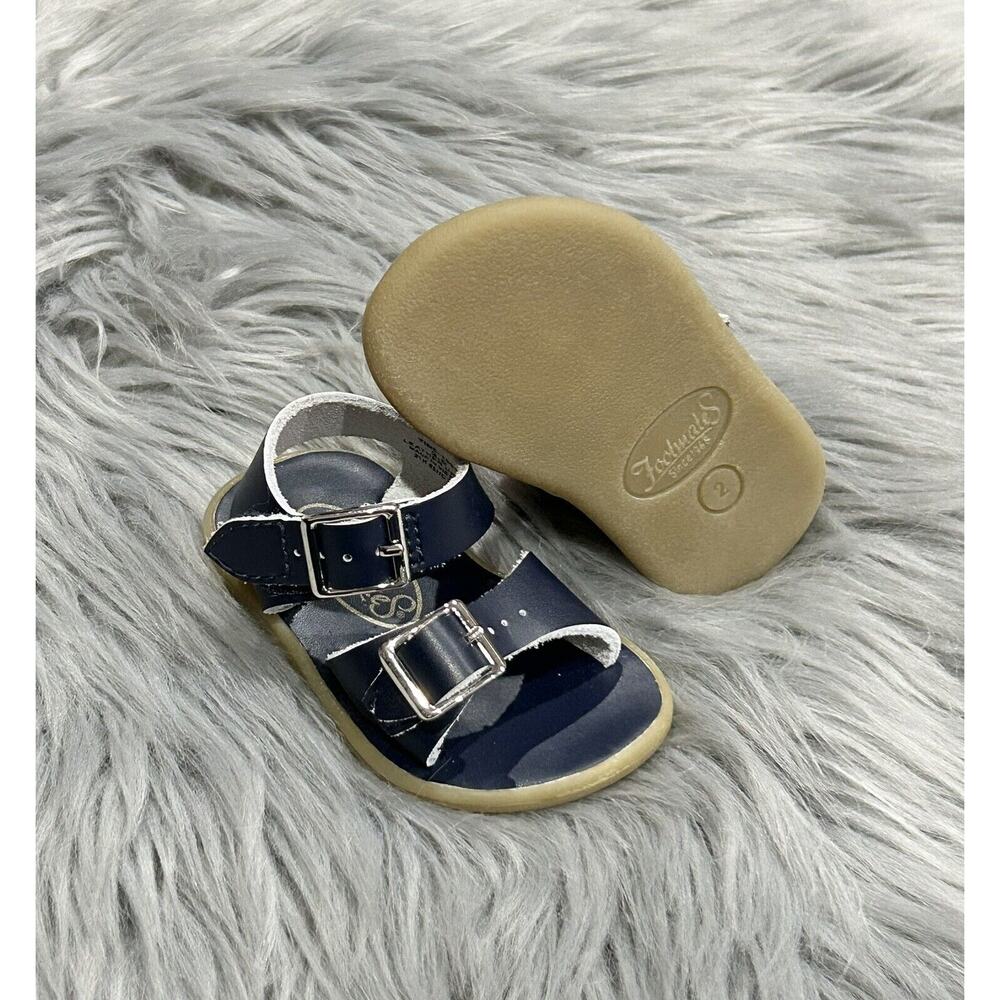 Footmates Infant Navy Tide Sandals Size 2 (MSRP $45.99)